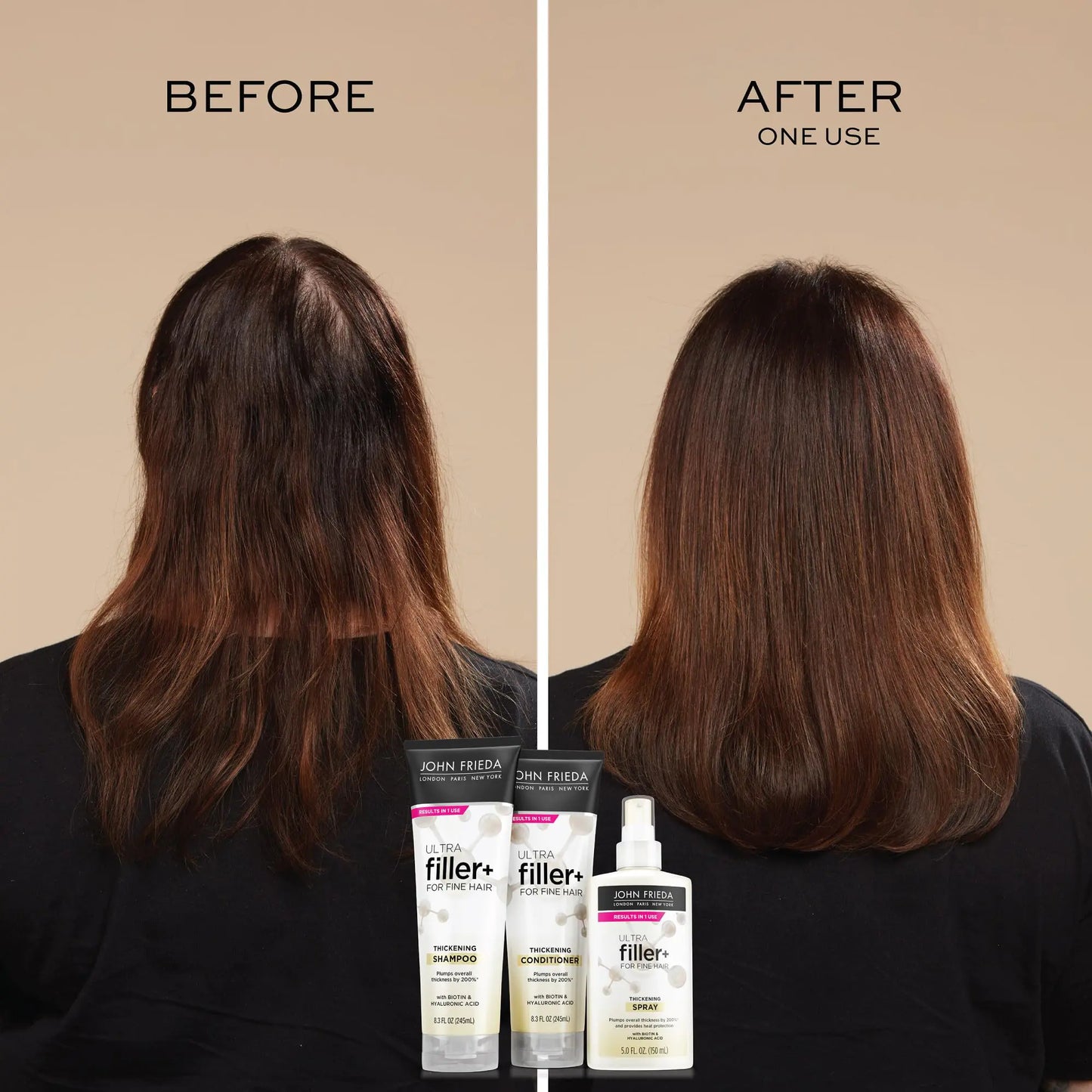 John Frieda ULTRAfiller+ Thickening Shampoo for Fine Hair, Volumizing Shampoo