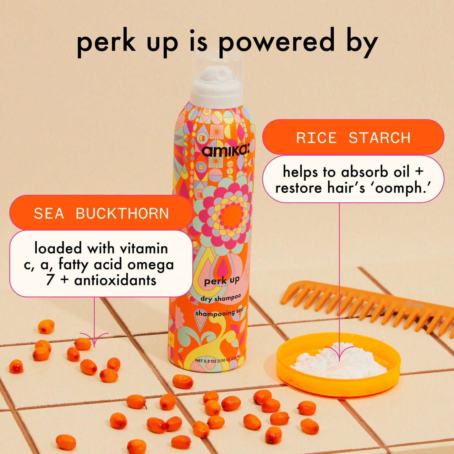 Amika perk up talc-free dry shampoo