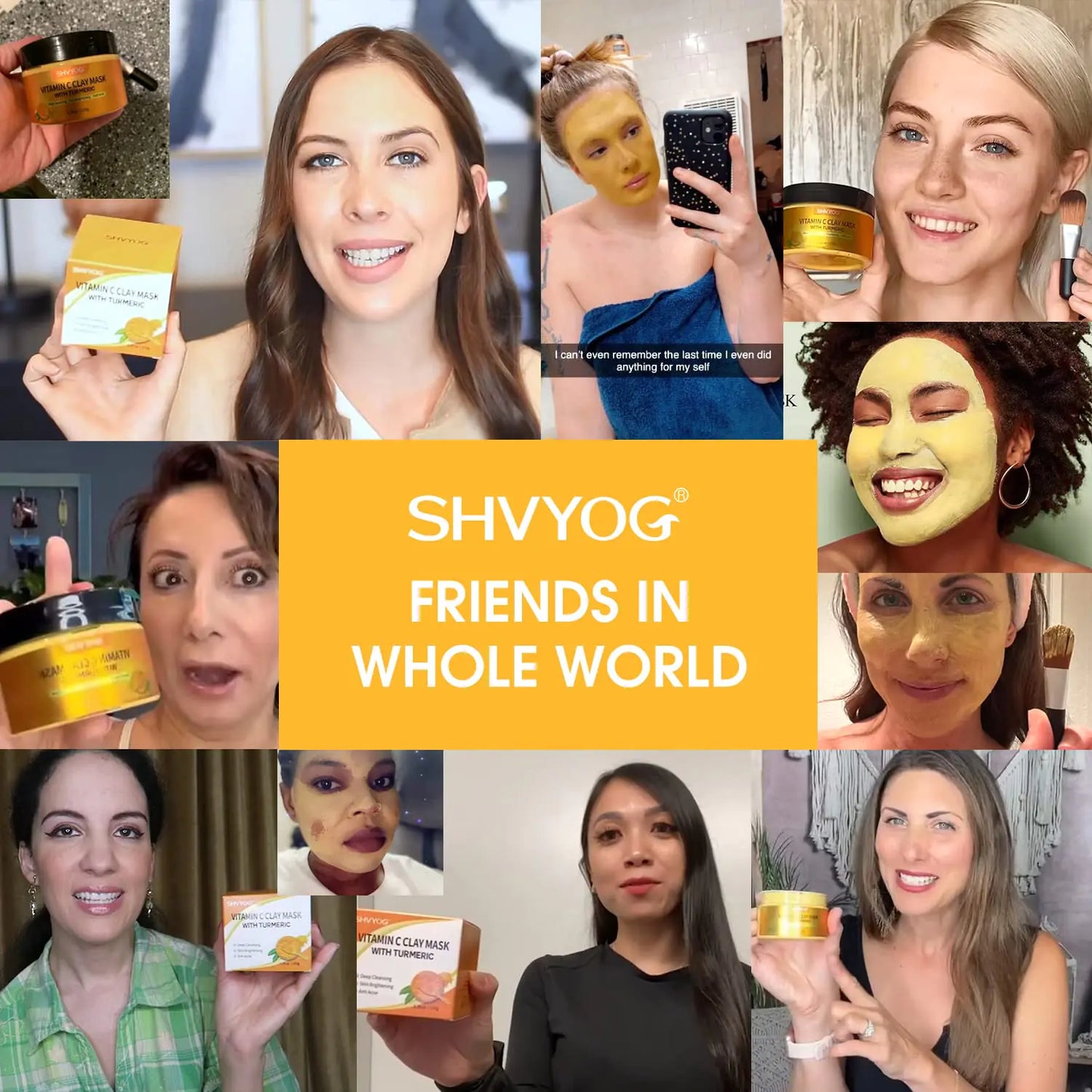 Vitamin C Face Mask with Kaolin Clay and Turmeric for Dark Spots