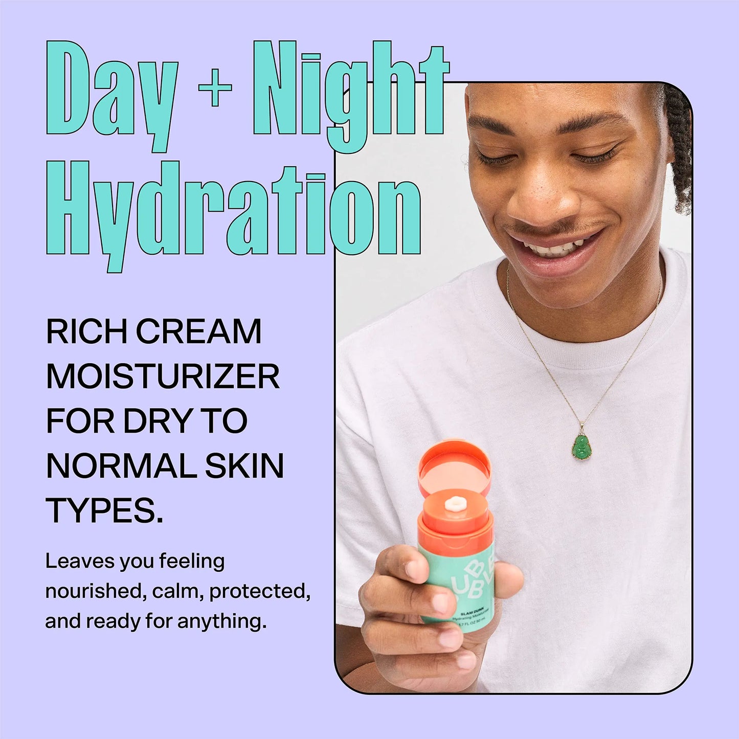 Bubble Skincare Slam Dunk Face Moisturizer - Hydrating Face Cream for Dry Skin Made with Vitamin E + Aloe Vera Juice