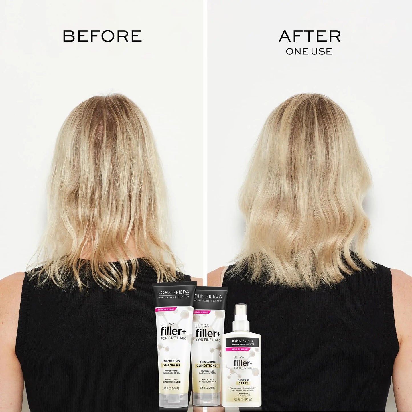 John Frieda ULTRAfiller+ Thickening Shampoo for Fine Hair, Volumizing Shampoo
