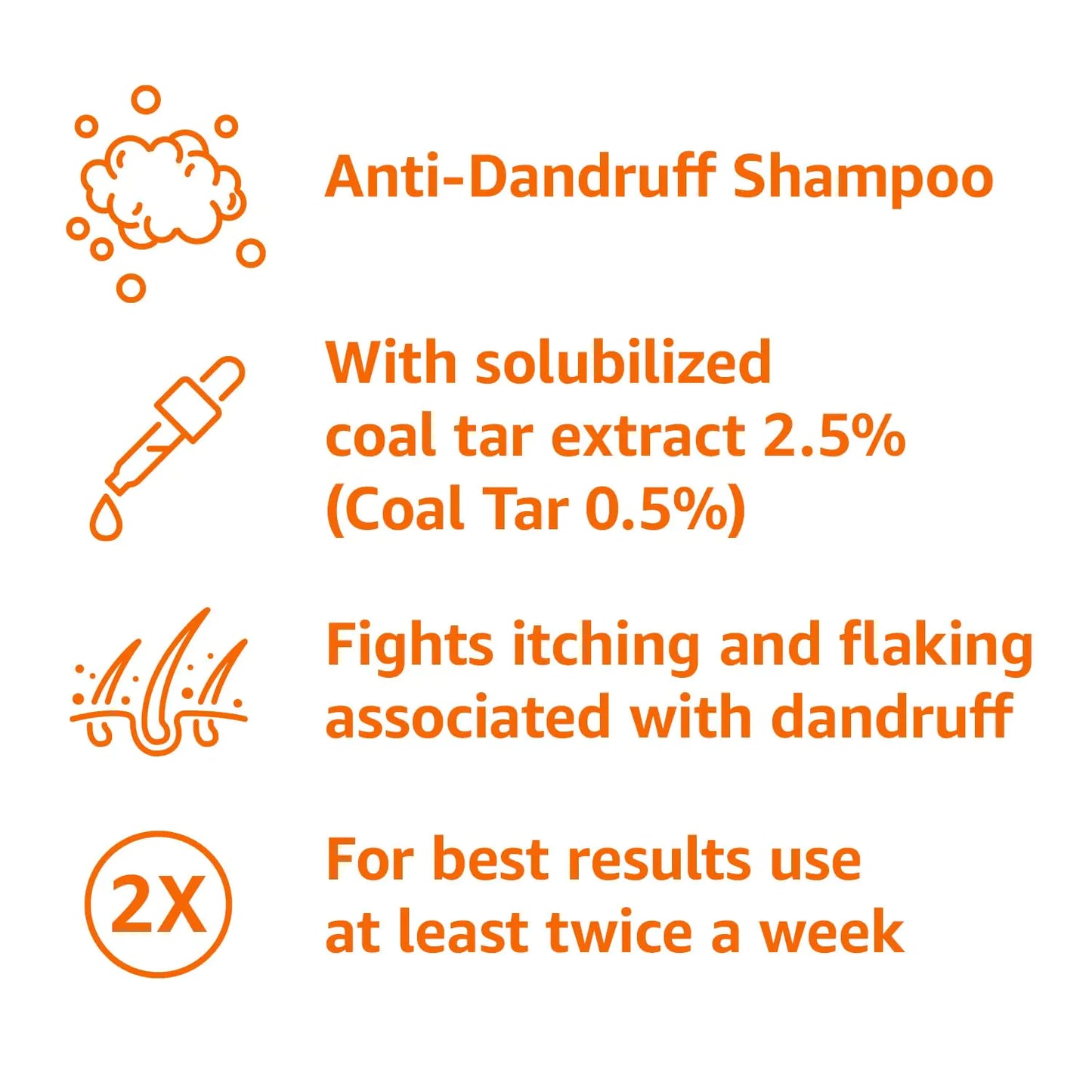 Amazon Basics Anti-Dandruff Shampoo 0.5% Coal Tar
