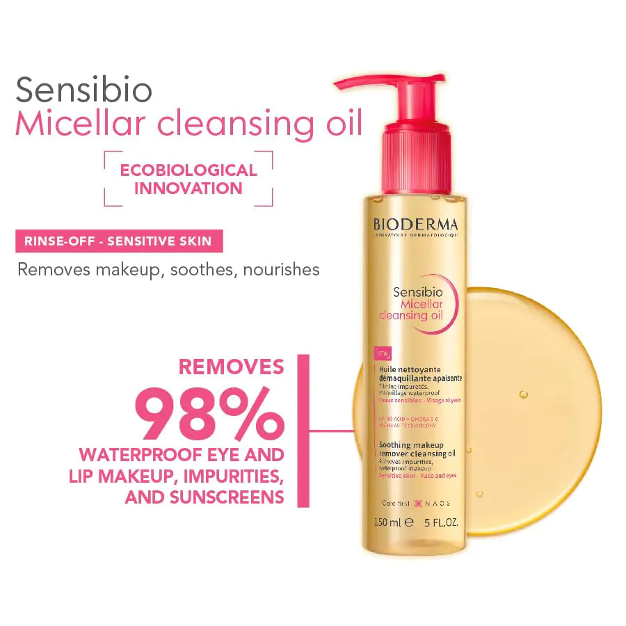Bioderma Sensibio Micellar Cleansing Oil, 1st Ecobiological Micellar Oil Formula Cleanser
