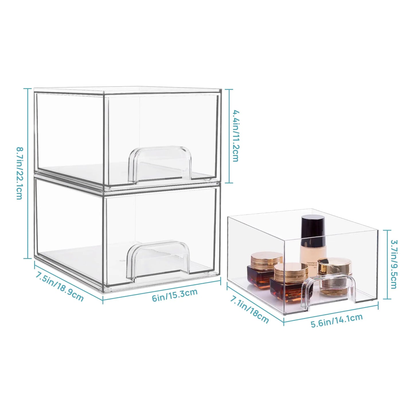 Tall & Transparent Acrylic Makeup Organizer