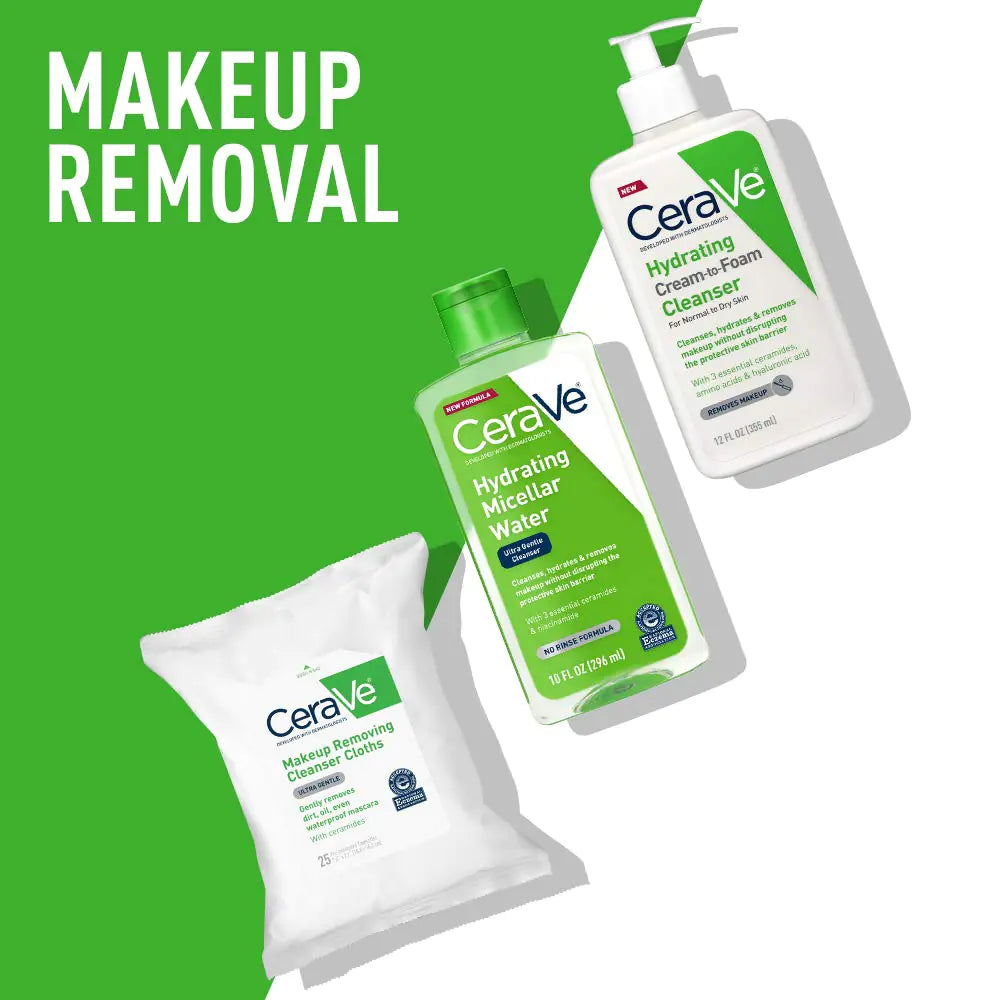 CeraVe Micellar Water | Hydrating Facial Cleanser & Eye Makeup Remover | Fragrance Free Skincare & Non-Irritating