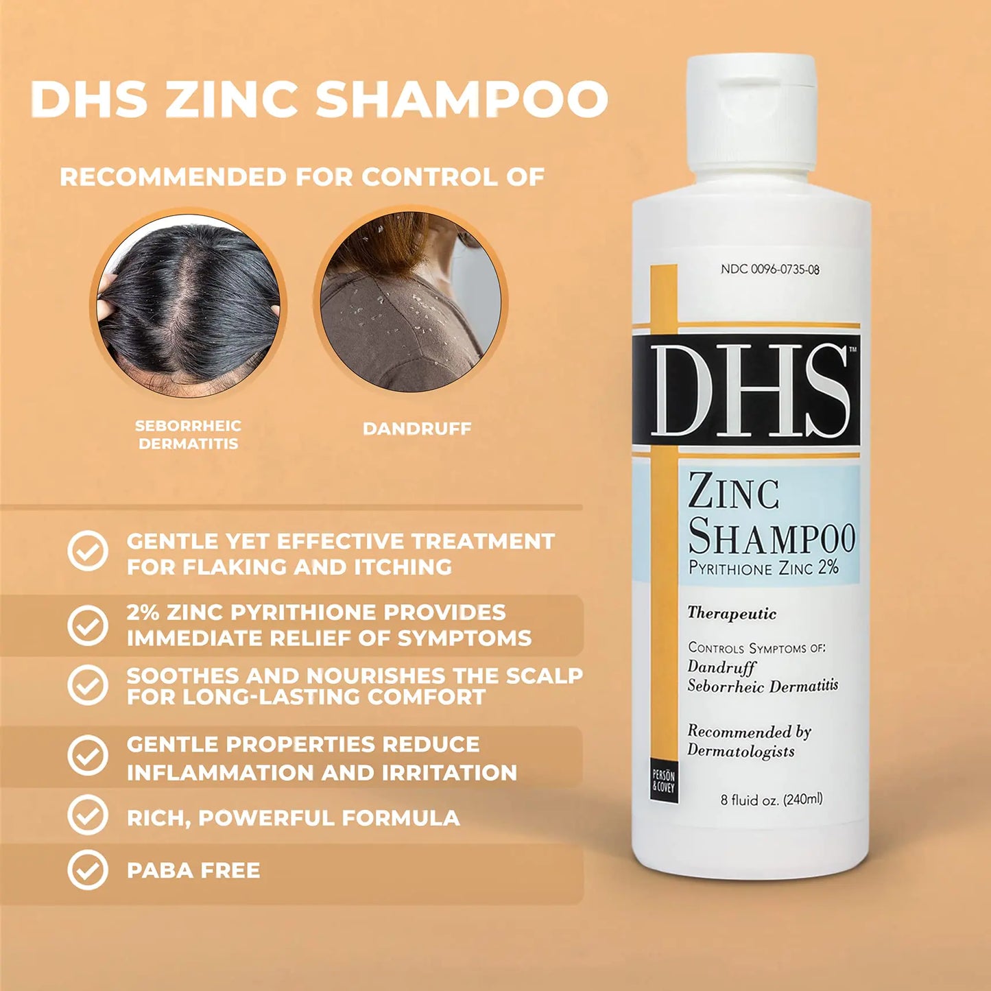 DHS Zinc Shampoo 8 oz