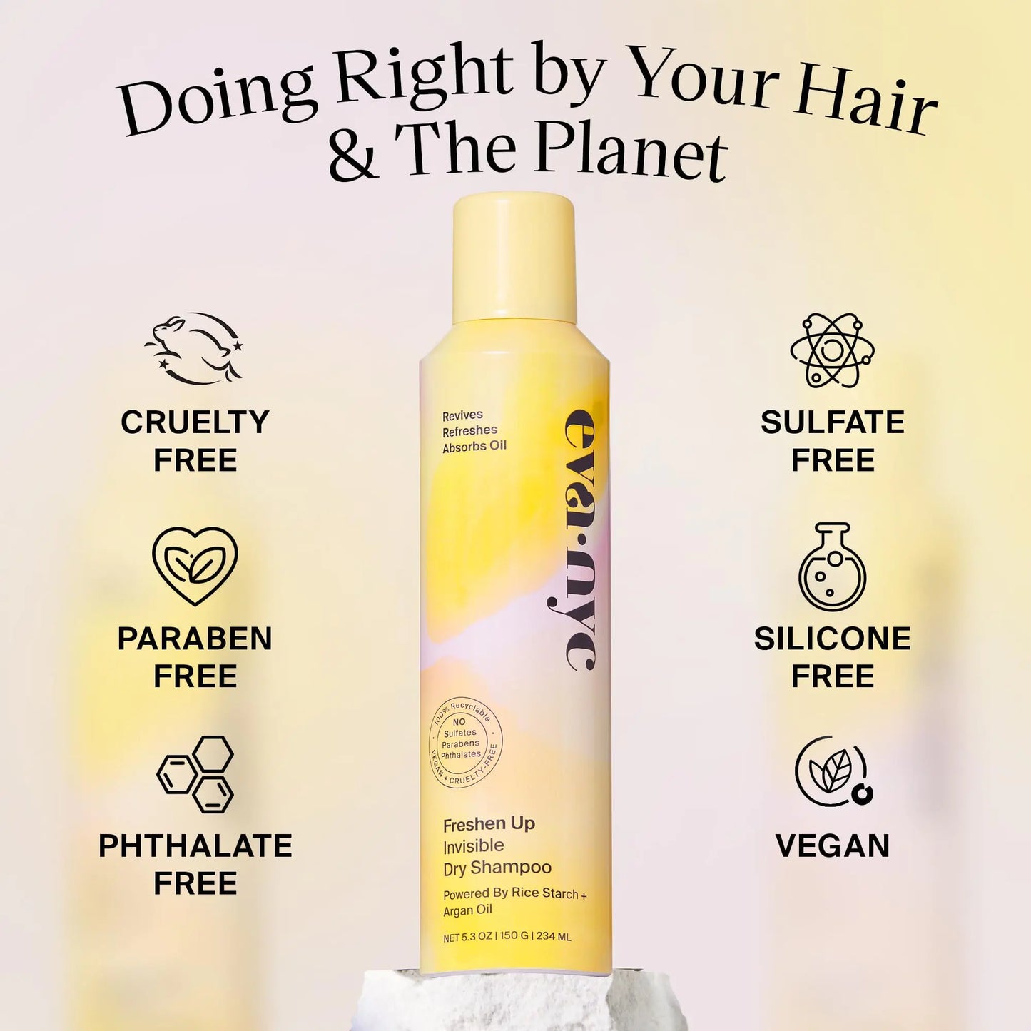 Eva NYC Freshen Up Dry Shampoo, Cleansing Dry Shampoo for All Hair Types