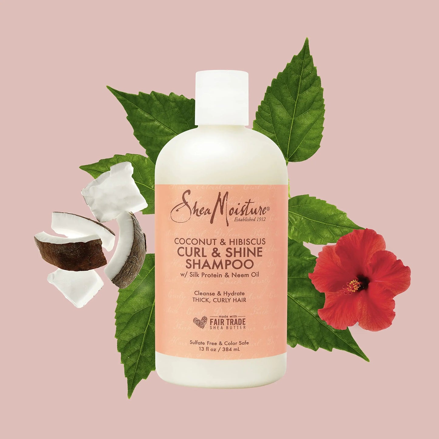 SheaMoisture Curl and Shine Coconut Shampoo for Curly Hair - Paraben Free