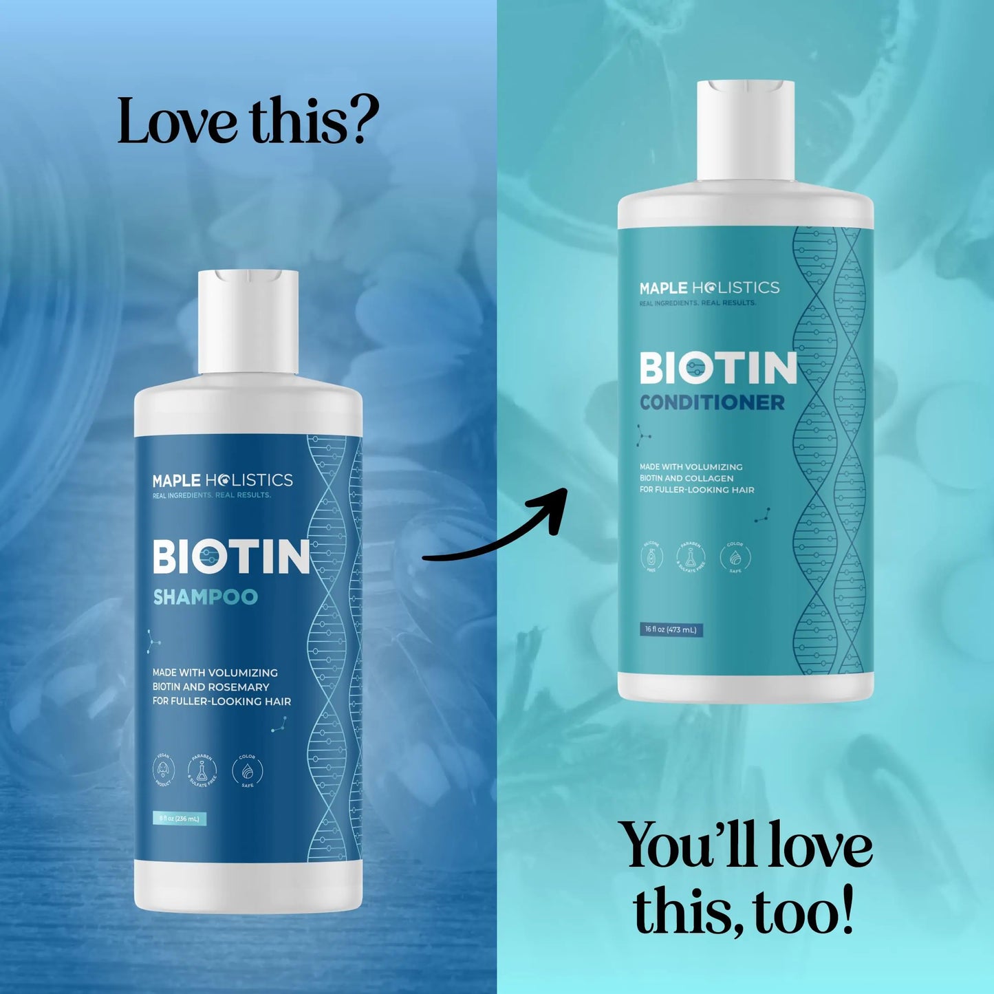 Rosemary and Biotin Shampoo - for Dry Damaged Weak and Thin Hair Care