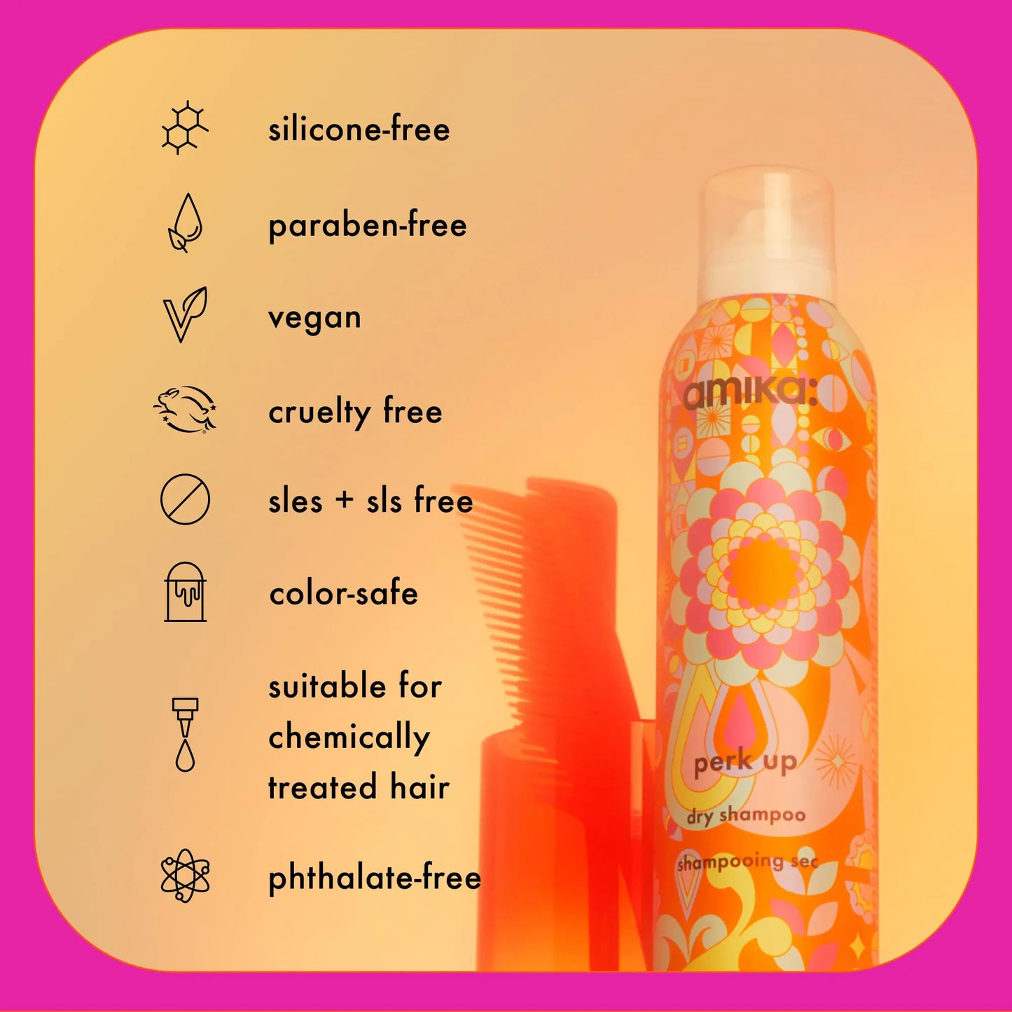 Amika perk up talc-free dry shampoo