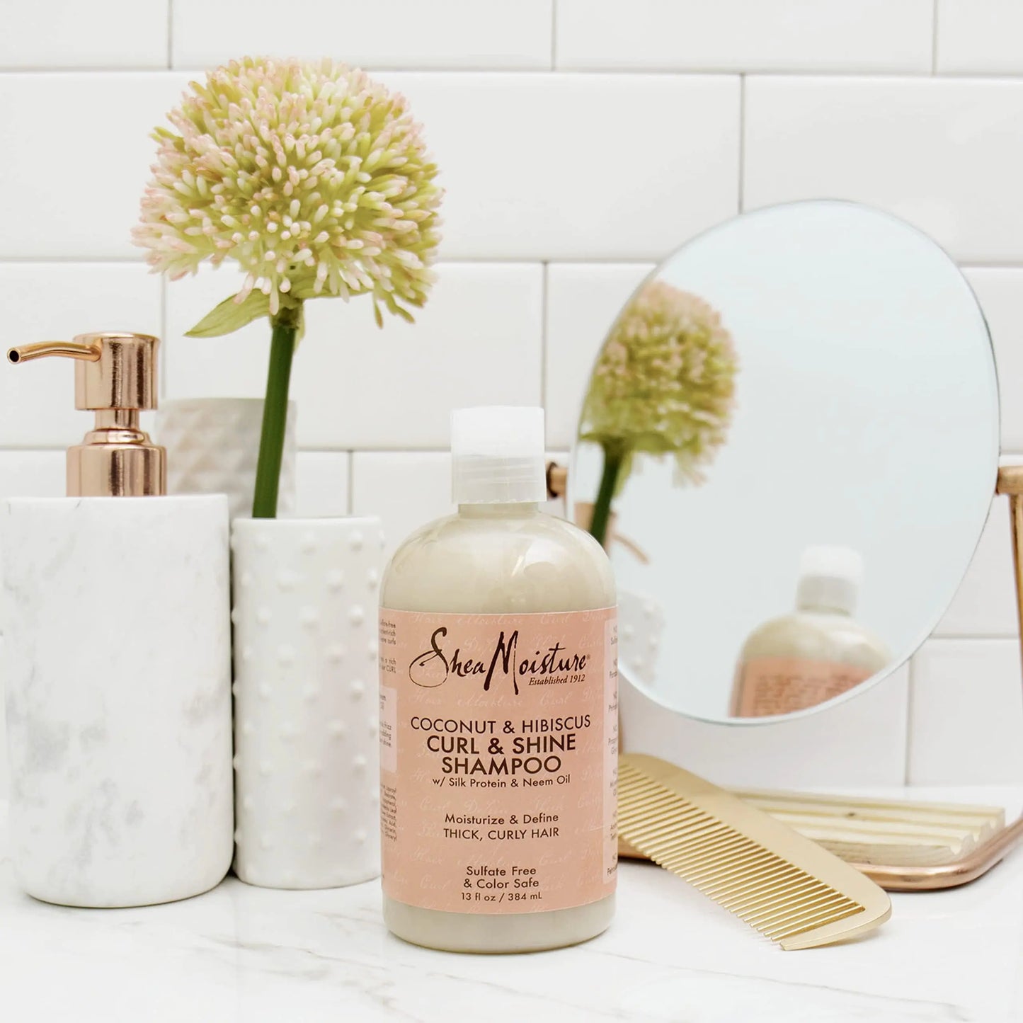 SheaMoisture Curl and Shine Coconut Shampoo for Curly Hair - Paraben Free