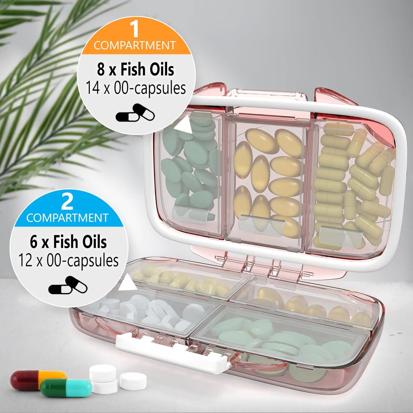 Travel Pill Organizer Box - Pill Holder Daily Medicine Organizer Box