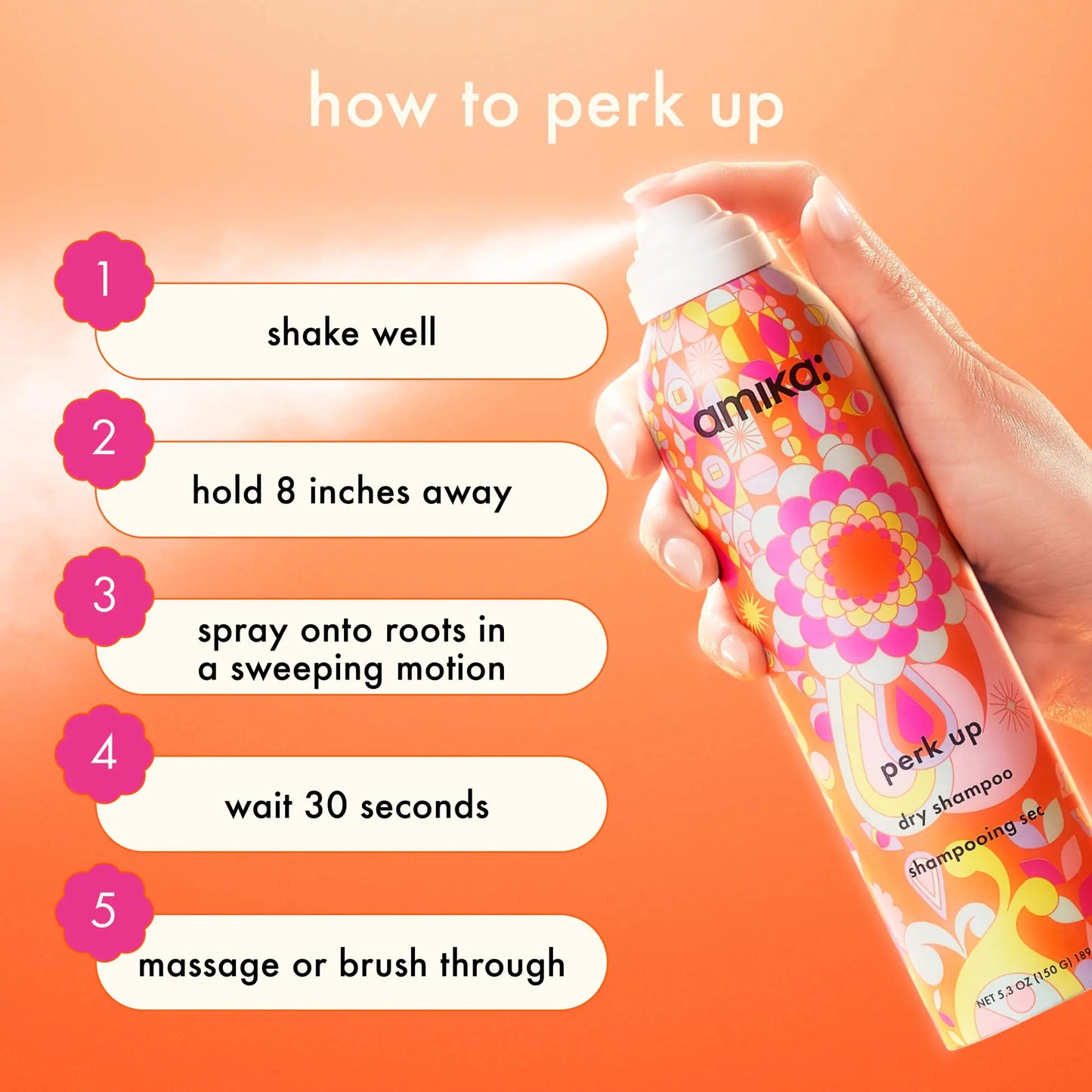 Amika perk up talc-free dry shampoo