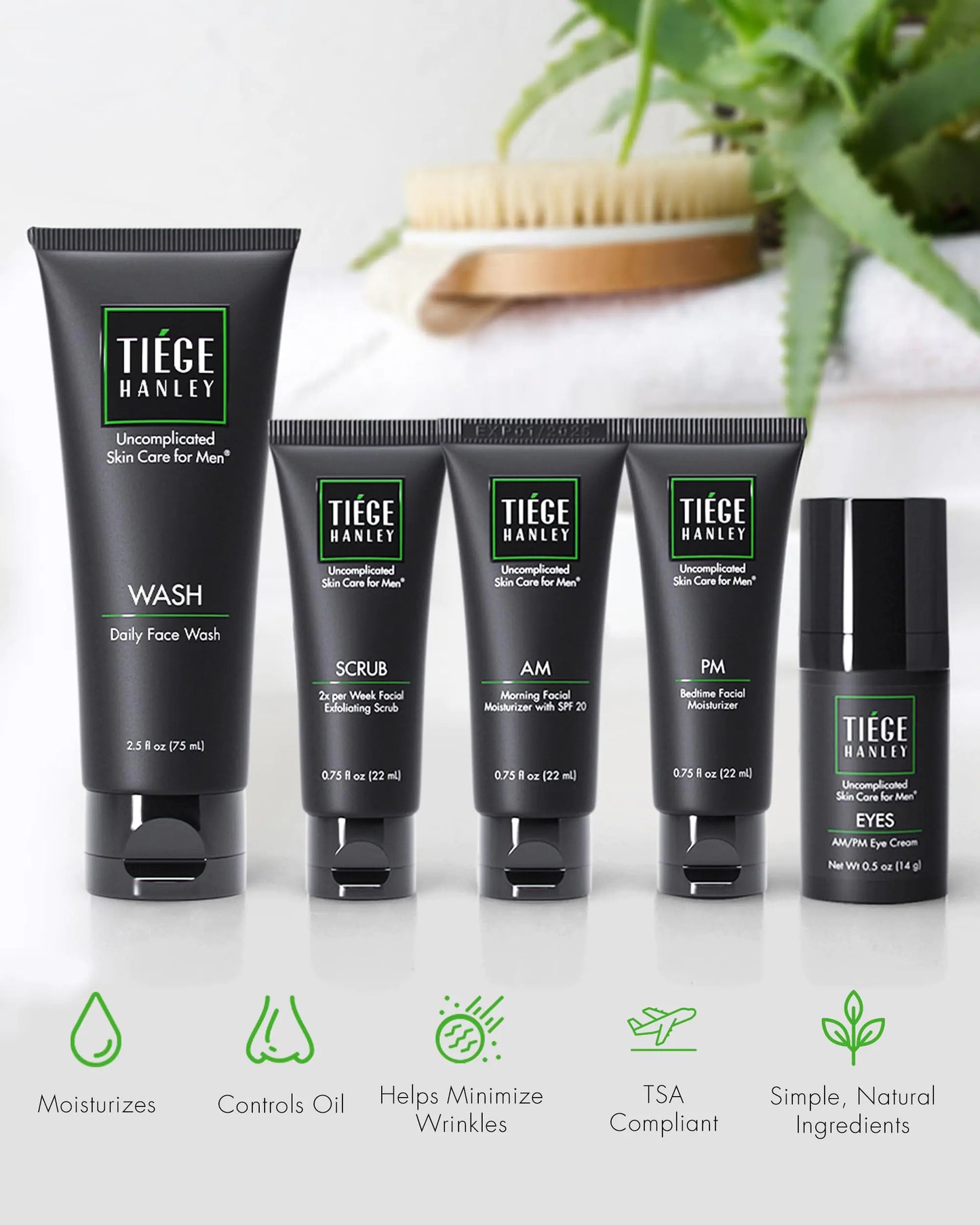 Tiege Hanley Mens Skincare Set, Advanced Skincare Routine for Men