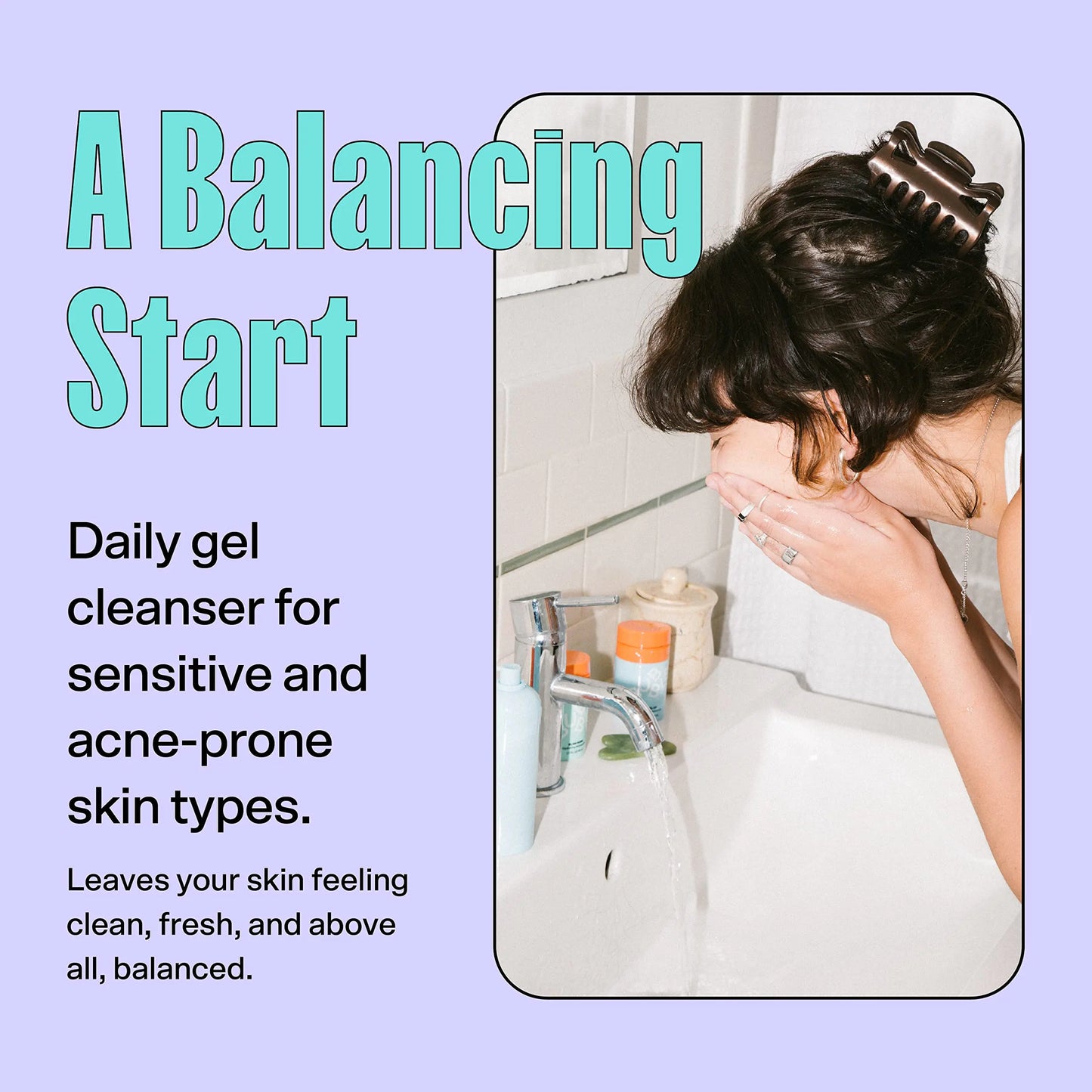 Bubble Skincare Fresh Start Gel Cleanser - Gentle Exfoliating Face Wash for Oily Skin