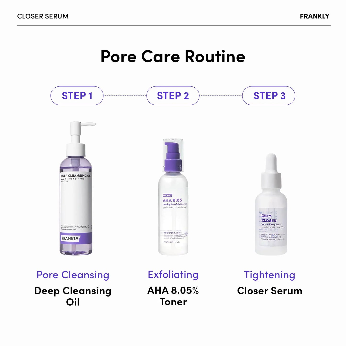 Frankly Closer Serum - Pore Minimizing, Anti-Aging, Elasticity, Hydration, Plump & Dewy Skin - All skin types