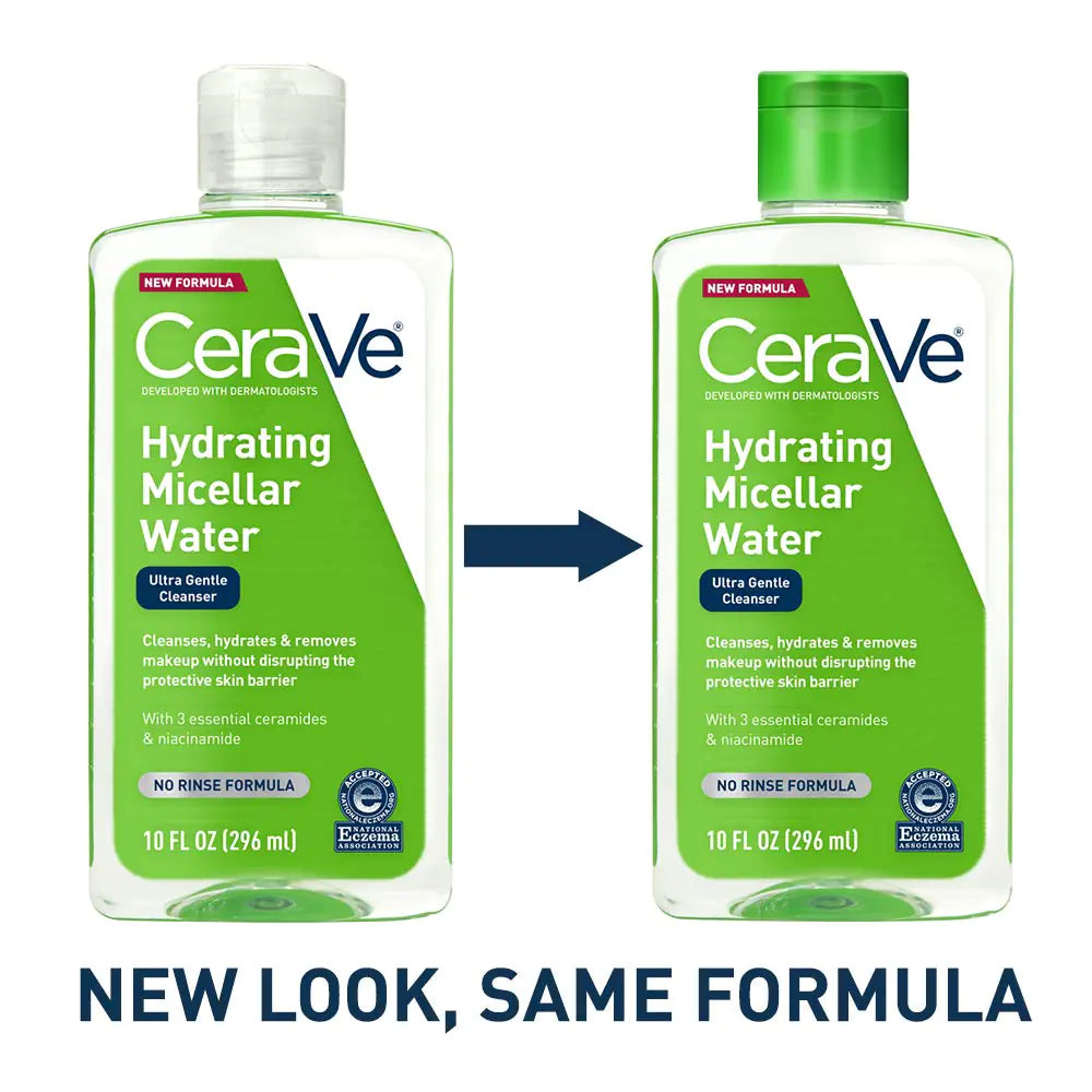 CeraVe Micellar Water | Hydrating Facial Cleanser & Eye Makeup Remover | Fragrance Free Skincare & Non-Irritating