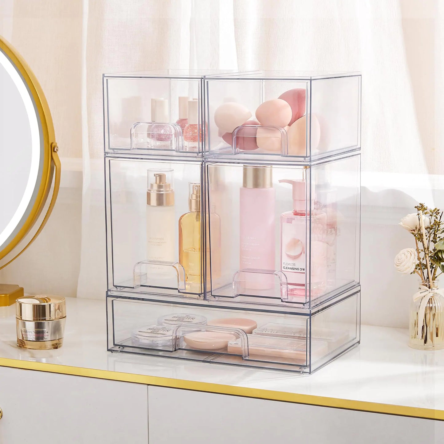 Tall & Transparent Acrylic Makeup Organizer