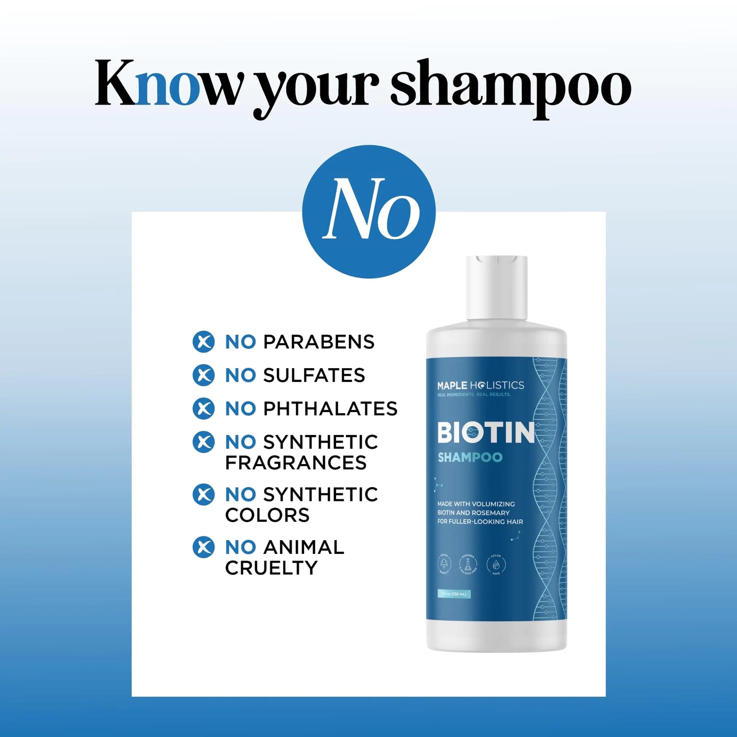 Rosemary and Biotin Shampoo - for Dry Damaged Weak and Thin Hair Care