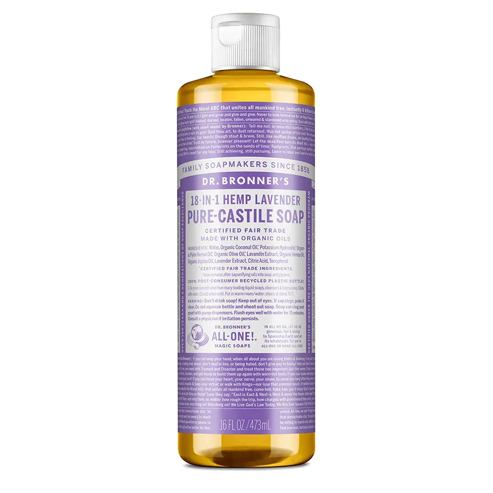 Dr. Bronner's - Pure-Castile Liquid Soap, Concentrated, Vegan, Non-GMO Lavender