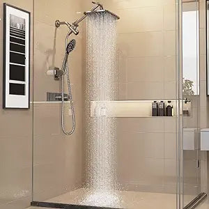 High Pressure Rain Shower Head Combo with Extension Arm