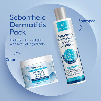 Roycederm Psoriasis Shampoo, Dandruff Shampoo, Dry Itchy Scalp Treatment