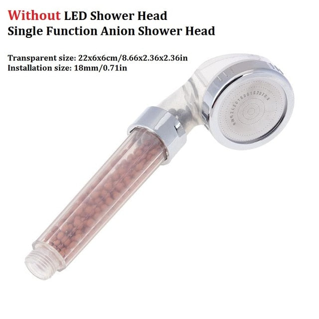 Color changing shower head